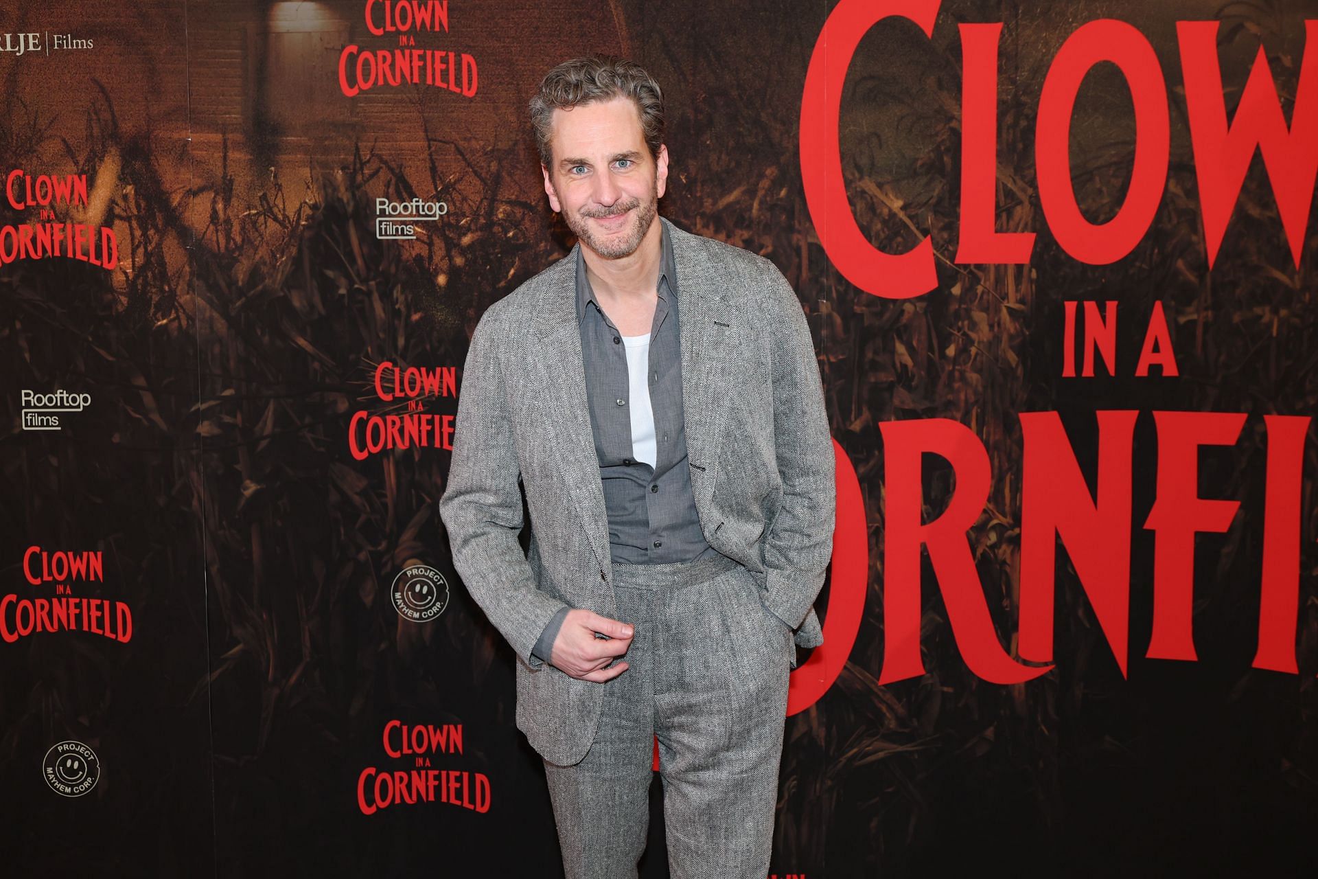 Aaron Abrams at Clown In A Cornfield New York Premiere (Source: Getty)